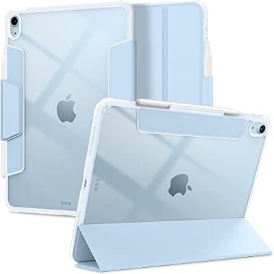 Spigen Cover Ultra Hybrid Pro per iPad Air 11 pollici&10.9 pollici Custodia trasparente per 8/7/6/5/4 Generazione(2026-2020) con porta Pencil, supporto pieghevole e auto sleep/wake Sky Blue Spigen Cover Ultra Hybrid Pro per iPad Air 11 pollici&10.9 pollici Custodia trasparente per 8/7/6/5/4 Generazione(2026-2020) con porta Pencil, supporto pieghevole e auto sleep/wake Sky Blue