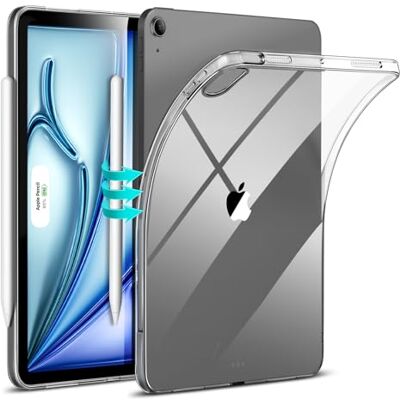 ESR Cover per iPad Air 11" M4/M3/M2, iPad Air 5a/4a Gen 10.9", Trasparente Custodia Sottile e Leggera, Resistente all'ingiallimento, Retro Trasparente, Supporta Pencil Pro/USB-C,Serie Zero ESR Cover per iPad Air 11" M4/M3/M2, iPad Air 5a/4a Gen 10.9", Trasparente Custodia Sottile e Leggera, Resistente all'ingiallimento, Retro Trasparente, Supporta Pencil Pro/USB-C,Serie Zero