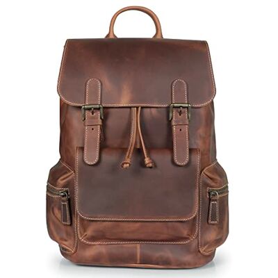 MegaGear Valley Zaino per laptop in pelle pieno fiore per uomini e donne Borsa da viaggio versatile per affari e avventure Adatto a laptop da 13 pollici MegaGear Valley Zaino per laptop in pelle pieno fiore per uomini e donne Borsa da viaggio versatile per affari e avventure Adatto a laptop da 13 pollici