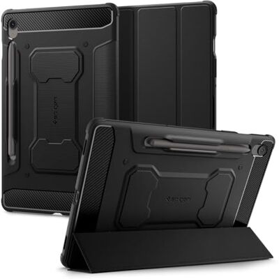 Spigen Custodia Rugged Armor Pro Compatibile con Samsung Galaxy Tab S10 FE (2025) / Galaxy Tab S9 (2023) Cover protettiva con supporto per S Pen Nero Spigen Custodia Rugged Armor Pro Compatibile con Samsung Galaxy Tab S10 FE (2025) / Galaxy Tab S9 (2023) Cover protettiva con supporto per S Pen Nero