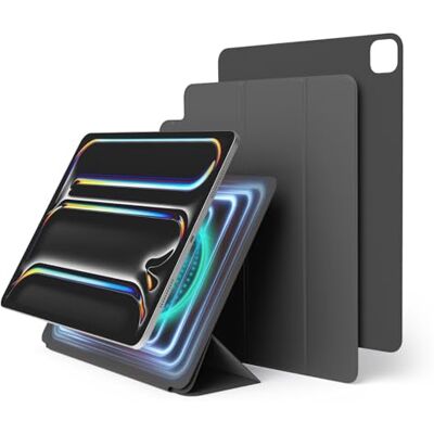 elago Cover Folio Magnetica per iPad Pro 13 Pollici (M4, M5) Piastra Posteriore Attaccabile a Materiali Metallici, Compatibile con Serie Apple Pencil (Grigio Scuro) elago Cover Folio Magnetica per iPad Pro 13 Pollici (M4, M5) Piastra Posteriore Attaccabile a Materiali Metallici, Compatibile con Serie Apple Pencil (Grigio Scuro)