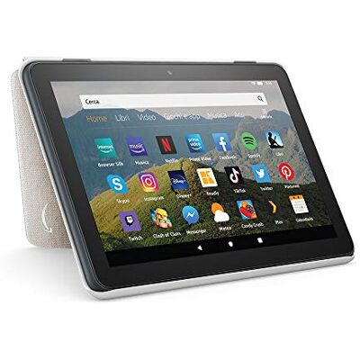Amazon Custodia per tablet Fire HD 8 (compatibile con dispositivi di 10ª generazione, modello 2020), grigio chiaro Amazon Custodia per tablet Fire HD 8 (compatibile con dispositivi di 10ª generazione, modello 2020), grigio chiaro
