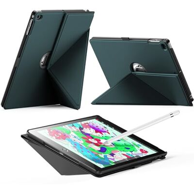 INFILAND Custodia per iPad 6a/5a generazione (2018/2017), iPad Air 2/1 (9,7 pollici), custodia protettiva sottile con magnetico, con portapenne, accensione e spegnimento (Verde Notte) INFILAND Custodia per iPad 6a/5a generazione (2018/2017), iPad Air 2/1 (9,7 pollici), custodia protettiva sottile con magnetico, con portapenne, accensione e spegnimento (Verde Notte)