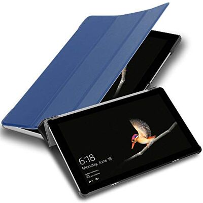 Cadorabo Custodia Tablet per Microsoft Surface Go in BLU SCURO JERSEY – Copertura Protettiva Molto Sottile di Similpelle in Stile Libro SENZA Auto Wake Up e Funzione Stand Cadorabo Custodia Tablet per Microsoft Surface Go in BLU SCURO JERSEY – Copertura Protettiva Molto Sottile di Similpelle in Stile Libro SENZA Auto Wake Up e Funzione Stand