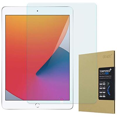 doupi Pellicola Vetro Temperato Compatibile per iPad 2021/2020 / 2019 (10,2 Pollici), Premium 9H Protettiva Tempered Glass doupi Pellicola Vetro Temperato Compatibile per iPad 2021/2020 / 2019 (10,2 Pollici), Premium 9H Protettiva Tempered Glass