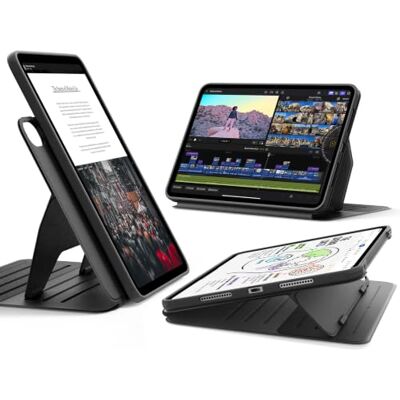 ESR Cover per iPad Air 13" M4/M3/M2 (2026/2025/2024), Serie Shift, Nero Girevole con Custodia Magnetica Rimovibile, Supporto Regolabile in Verticale/Orizzontale, 9 Angoli ESR Cover per iPad Air 13" M4/M3/M2 (2026/2025/2024), Serie Shift, Nero Girevole con Custodia Magnetica Rimovibile, Supporto Regolabile in Verticale/Orizzontale, 9 Angoli