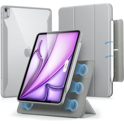ESR Cover per iPad Air 13" M4/M3/M2 (2026/2025/2024), Grigio Custodia Magnetica Rimovibile, Supporto per Pencil Pro/USB-C, Supporto Verticale e Orizzontale, Serie Rebound 360 ESR Cover per iPad Air 13" M4/M3/M2 (2026/2025/2024), Grigio Custodia Magnetica Rimovibile, Supporto per Pencil Pro/USB-C, Supporto Verticale e Orizzontale, Serie Rebound 360