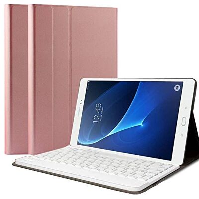 QYiiD QYiD Custodia con Tastiera per Galaxy Tab S3 9.7 SM-T820 / T825, Sottile Pelle PU Custodia con Magnetically Wireless Tastiera per Galaxy Tab S3 Tablet (9.7 Pollici, SM-T820 T825 T827), Rosegold QYiiD QYiD Custodia con Tastiera per Galaxy Tab S3 9.7 SM-T820 / T825, Sottile Pelle PU Custodia con Magnetically Wireless Tastiera per Galaxy Tab S3 Tablet (9.7 Pollici, SM-T820 T825 T827), Rosegold