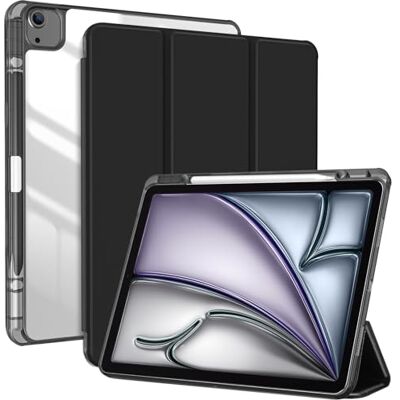 ProCase Cover iPad Air 13 Pollici M3 2025/ M2 2024 con Portapenna (Modello:A3268 A3269 A2898 A2899 A2900), Custodia iPad Air 6 Generazione 13" Auto Svegliati/Sonno -Nero ProCase Cover iPad Air 13 Pollici M3 2025/ M2 2024 con Portapenna (Modello:A3268 A3269 A2898 A2899 A2900), Custodia iPad Air 6 Generazione 13" Auto Svegliati/Sonno -Nero
