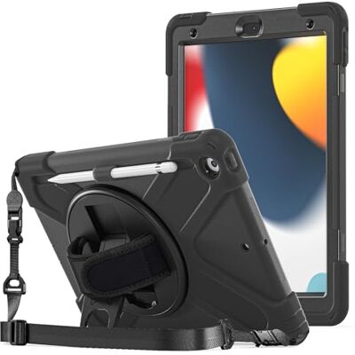 ProCase Custodia con portapenne, Cinghia da Polso per iPad 10.2 Pollici, 2021 9th /2020 8th /2019 7th Gen, Custodia con portapenne, Antiurto Robusta Custodia Ibrida ProCase Custodia con portapenne, Cinghia da Polso per iPad 10.2 Pollici, 2021 9th /2020 8th /2019 7th Gen, Custodia con portapenne, Antiurto Robusta Custodia Ibrida