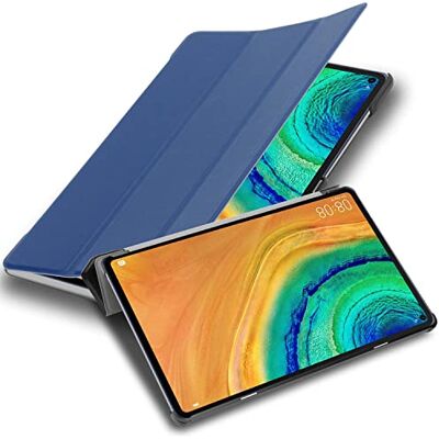 Cadorabo Custodia Tablet compatibile con Huawei MatePad PRO (10.8 Zoll) in BLU SCURO JERSEY Copertura Protettiva Molto Sottile di Similpelle in Stile Libro CON Auto Wake Up e Funzione Stand Cadorabo Custodia Tablet compatibile con Huawei MatePad PRO (10.8 Zoll) in BLU SCURO JERSEY Copertura Protettiva Molto Sottile di Similpelle in Stile Libro CON Auto Wake Up e Funzione Stand