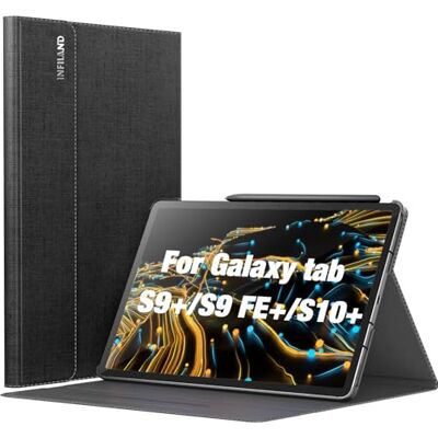 INFILAND Custodia per Samsung Galaxy Tab S10+ Plus/S9 FE+/S9+ Plus 12.4 pollici 2024/2023 Release, Supporto Multi-angolo, Funzione di auto-sveglia/sonno, Nero INFILAND Custodia per Samsung Galaxy Tab S10+ Plus/S9 FE+/S9+ Plus 12.4 pollici 2024/2023 Release, Supporto Multi-angolo, Funzione di auto-sveglia/sonno, Nero