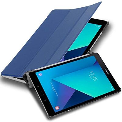 Cadorabo Custodia Tablet per Samsung Galaxy Tab S3 (9.7" Zoll) SM-T820N / T825N in BLU SCURO JERSEY – Copertura Protettiva Molto Sottile di Similpelle in Stile Libro CON Auto Wake Up e Funzione Stand Cadorabo Custodia Tablet per Samsung Galaxy Tab S3 (9.7" Zoll) SM-T820N / T825N in BLU SCURO JERSEY – Copertura Protettiva Molto Sottile di Similpelle in Stile Libro CON Auto Wake Up e Funzione Stand