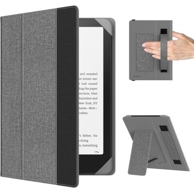 MoKo Custodia per 6,8,7" Kindle Paperwhite eReader Tablets,Plata Brill. Accessori eReader per 6,8, 7 Pouces Kindle Paperwhite/Colorsoft/Kobo/Ocean, Custodia Leggera Folio ,Cinghia da Mano, Support MoKo Custodia per 6,8,7" Kindle Paperwhite eReader Tablets,Plata Brill. Accessori eReader per 6,8, 7 Pouces Kindle Paperwhite/Colorsoft/Kobo/Ocean, Custodia Leggera Folio ,Cinghia da Mano, Support