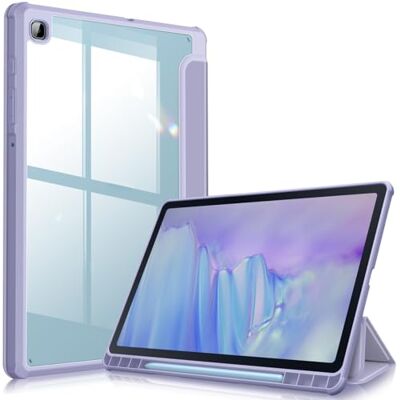 FINTIE Custodia ibrida per Samsung Galaxy Tab S6 Lite 10,4 pollici 2024/2022/2020 Tablet – Custodia antiurto con custodia rigida trasparente e portapenne, viola pastello FINTIE Custodia ibrida per Samsung Galaxy Tab S6 Lite 10,4 pollici 2024/2022/2020 Tablet – Custodia antiurto con custodia rigida trasparente e portapenne, viola pastello