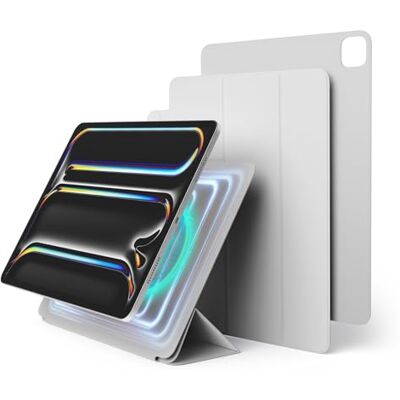 elago Cover Folio Magnetica per iPad Pro 13 Pollici (M4, M5) Piastra Posteriore Attaccabile a Materiali Metallici, Compatibile con Serie Apple Pencil (Grigio Chiaro) elago Cover Folio Magnetica per iPad Pro 13 Pollici (M4, M5) Piastra Posteriore Attaccabile a Materiali Metallici, Compatibile con Serie Apple Pencil (Grigio Chiaro)