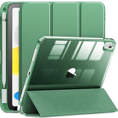 INFILAND Custodia per iPad (A16) 11ª/10ª generazione (2025/2022), Smart Case Cover resistente agli urti con retro trasparente, Cover protettiva con funzione Auto Sleep/Wake, Verde mezzanotte INFILAND Custodia per iPad (A16) 11ª/10ª generazione (2025/2022), Smart Case Cover resistente agli urti con retro trasparente, Cover protettiva con funzione Auto Sleep/Wake, Verde mezzanotte