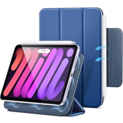 ESR Cover per iPad Mini A17 Pro,iPad Mini 7a/6a Gen (2024/2021), Blu Supporto Trifold a due Modalità, Resistente Aggancio Magnetico, Protezione Durevole, Supporto per Pencil Pro/USB-C ESR Cover per iPad Mini A17 Pro,iPad Mini 7a/6a Gen (2024/2021), Blu Supporto Trifold a due Modalità, Resistente Aggancio Magnetico, Protezione Durevole, Supporto per Pencil Pro/USB-C