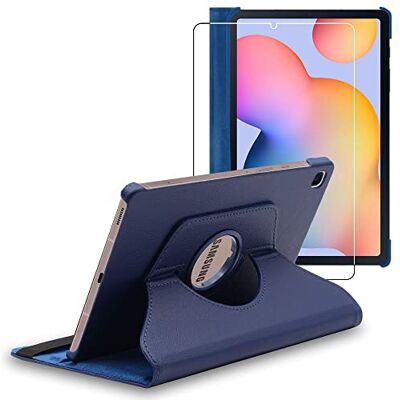 ebestStar Cover per Samsung Galaxy Tab S6 Lite 10.4 P610 P615 (2022, 2020), Custodia Protezione Rotazione 360, Pelle PU, Blu scuro + Vetro Temperato ebestStar Cover per Samsung Galaxy Tab S6 Lite 10.4 P610 P615 (2022, 2020), Custodia Protezione Rotazione 360, Pelle PU, Blu scuro + Vetro Temperato