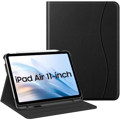 FINTIE Cover per iPad Air 11" M4/M3/M2 (2026-2024)/iPad Air 5a&4a Gen 10,9" con Portapenne, Multi-angli Folio Custodia con Pocket e Auto Sveglia/Sonno, Nero FINTIE Cover per iPad Air 11" M4/M3/M2 (2026-2024)/iPad Air 5a&4a Gen 10,9" con Portapenne, Multi-angli Folio Custodia con Pocket e Auto Sveglia/Sonno, Nero