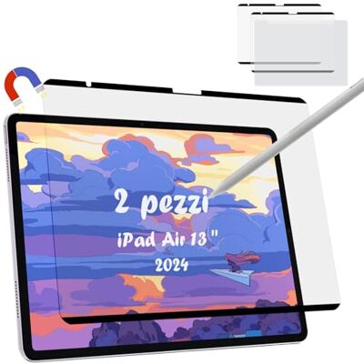 Mamol 2 Pezzi Pellicole Protettive Magnetico in Carta per iPad Air 13 2024-2025, Pellicola Carta per iPad Air 13 M2 M3 Effetto Carta, Anti-Riflesso Opaca Pellicola Carta per iPad Air 7/6 Disegnare Crivere Mamol 2 Pezzi Pellicole Protettive Magnetico in Carta per iPad Air 13 2024-2025, Pellicola Carta per iPad Air 13 M2 M3 Effetto Carta, Anti-Riflesso Opaca Pellicola Carta per iPad Air 7/6 Disegnare Crivere
