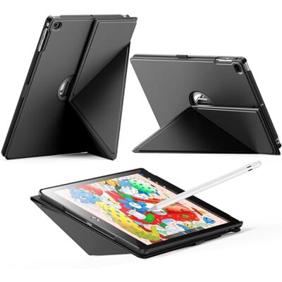 INFILAND Custodia per iPad 6a/5a generazione (2018/2017), iPad Air 2/1 (9,7 pollici), custodia protettiva sottile con magnetico, con portapenne, accensione e spegnimento (Nero) INFILAND Custodia per iPad 6a/5a generazione (2018/2017), iPad Air 2/1 (9,7 pollici), custodia protettiva sottile con magnetico, con portapenne, accensione e spegnimento (Nero)