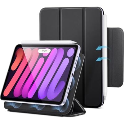 ESR Cover per iPad Mini A17 Pro,iPad Mini 7a/6a Gen (2024/2021), Nero Supporto Trifold a due Modalità, Resistente Aggancio Magnetico, Protezione Durevole, Supporto per Pencil Pro/USB-C ESR Cover per iPad Mini A17 Pro,iPad Mini 7a/6a Gen (2024/2021), Nero Supporto Trifold a due Modalità, Resistente Aggancio Magnetico, Protezione Durevole, Supporto per Pencil Pro/USB-C