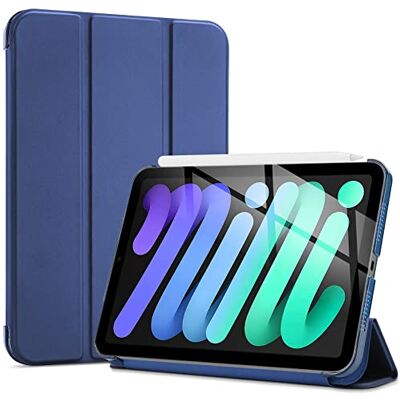 ProCase Custodia per iPad mini A17 Pro 2024 / iPad mini 6 Gen 8,3 pollici 2021, sottile, leggera, con retro traslucido satinato, blu marino ProCase Custodia per iPad mini A17 Pro 2024 / iPad mini 6 Gen 8,3 pollici 2021, sottile, leggera, con retro traslucido satinato, blu marino