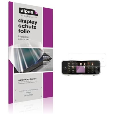 dipos 2x Pellicola Protettiva trasparente per Philips Series 5500 Si adatta perfettamente, ultra sottile, antigraffio, senza bolle, compatibile con cover, anti impronte, autoadesiva dipos 2x Pellicola Protettiva trasparente per Philips Series 5500 Si adatta perfettamente, ultra sottile, antigraffio, senza bolle, compatibile con cover, anti impronte, autoadesiva