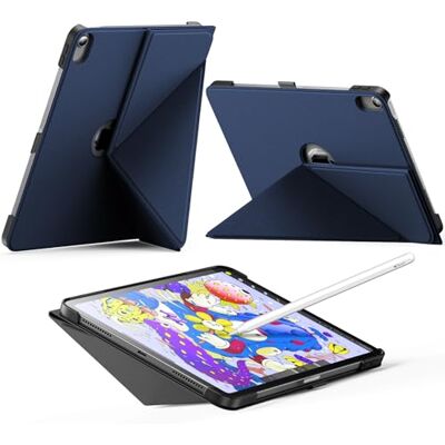 INFILAND Custodia per iPad Air 11 Pollici M4/M3/M2 (2026/2025/2024),iPad Air 5a/4a Gen 10,9 Pollici (2022/2020),Supporto Pieghevole Magnetico,Sospensione/riattivazione Automatica(Blu scuro) INFILAND Custodia per iPad Air 11 Pollici M4/M3/M2 (2026/2025/2024),iPad Air 5a/4a Gen 10,9 Pollici (2022/2020),Supporto Pieghevole Magnetico,Sospensione/riattivazione Automatica(Blu scuro)