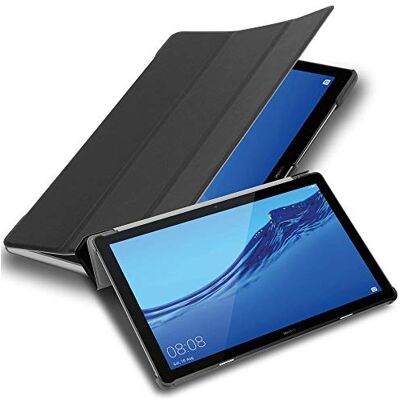 Cadorabo Custodia Tablet per Huawei MediaPad T5 10 (10.1" Zoll) in NERO SATIN – Copertura Protettiva Molto Sottile di Similpelle in Stile Libro SENZA Auto Wake Up e Funzione Stand Cadorabo Custodia Tablet per Huawei MediaPad T5 10 (10.1" Zoll) in NERO SATIN – Copertura Protettiva Molto Sottile di Similpelle in Stile Libro SENZA Auto Wake Up e Funzione Stand