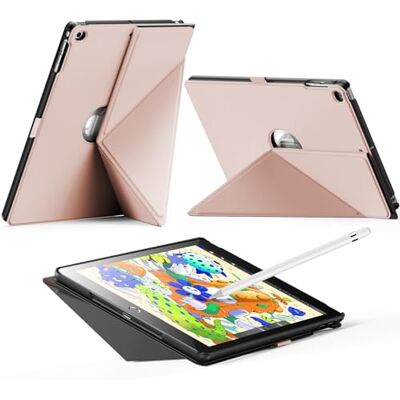 INFILAND Custodia per iPad 6a/5a generazione (2018/2017), iPad Air 2/1 (9,7 pollici), custodia protettiva sottile con magnetico, con portapenne, accensione e spegnimento (Oro Rosa) INFILAND Custodia per iPad 6a/5a generazione (2018/2017), iPad Air 2/1 (9,7 pollici), custodia protettiva sottile con magnetico, con portapenne, accensione e spegnimento (Oro Rosa)