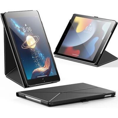 INFILAND Custodia a libro per iPad 9/8/7ª generazione 10,2'' (2021/2020/2019) con portapenne, supporto pieghevole orizzontale e verticale, custodia per iPad 9/8/7 (nero) INFILAND Custodia a libro per iPad 9/8/7ª generazione 10,2'' (2021/2020/2019) con portapenne, supporto pieghevole orizzontale e verticale, custodia per iPad 9/8/7 (nero)