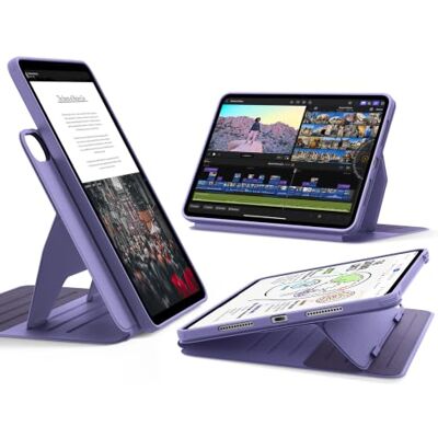 ESR Cover per iPad Air 11" M4/M3/M2, iPad Air 5a/4a Gen 10.9", Viola Girevole con Custodia Magnetica Rimovibile, Supporto Regolabile in Verticale/Orizzontale, 9 Angoli, Serie Shift ESR Cover per iPad Air 11" M4/M3/M2, iPad Air 5a/4a Gen 10.9", Viola Girevole con Custodia Magnetica Rimovibile, Supporto Regolabile in Verticale/Orizzontale, 9 Angoli, Serie Shift