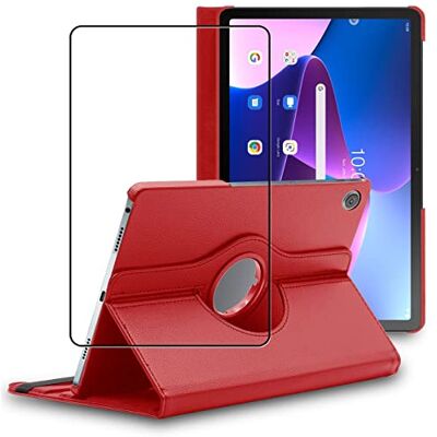ebestStar Cover per Lenovo Tab M10 Plus 10.6 (Gen 3), Custodia Protezione Rotazione 360, Pelle PU, Rosso + Vetro Temperato ebestStar Cover per Lenovo Tab M10 Plus 10.6 (Gen 3), Custodia Protezione Rotazione 360, Pelle PU, Rosso + Vetro Temperato