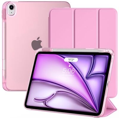 TiMOVO Cover per iPad Air 11" M4/M3/M2, Air 5a/4a Gen 10,9“, Fiore Rosa Custodia con Portapenne, Supporto e Retro Traslucido, Auto Sveglia/Sonno TiMOVO Cover per iPad Air 11" M4/M3/M2, Air 5a/4a Gen 10,9“, Fiore Rosa Custodia con Portapenne, Supporto e Retro Traslucido, Auto Sveglia/Sonno