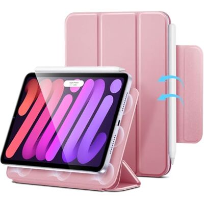 ESR Custodia per iPad mini 7 2024 A17 Pro, iPad mini 6 custodia 2021, 8,3 pollici, sottile, trifold due vie, forte supporto magnetico, protezione durevole, supporta Pencil Pro/USB-C, rosa ESR Custodia per iPad mini 7 2024 A17 Pro, iPad mini 6 custodia 2021, 8,3 pollici, sottile, trifold due vie, forte supporto magnetico, protezione durevole, supporta Pencil Pro/USB-C, rosa