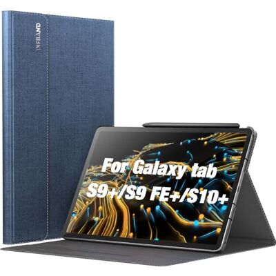 INFILAND Custodia per Samsung Galaxy Tab S10+ Plus/S9 FE+/S9+ Plus 12.4 pollici 2024/2023 Release, Supporto Multi-angolo, Funzione di auto-sveglia/sonno, Blu Navy INFILAND Custodia per Samsung Galaxy Tab S10+ Plus/S9 FE+/S9+ Plus 12.4 pollici 2024/2023 Release, Supporto Multi-angolo, Funzione di auto-sveglia/sonno, Blu Navy
