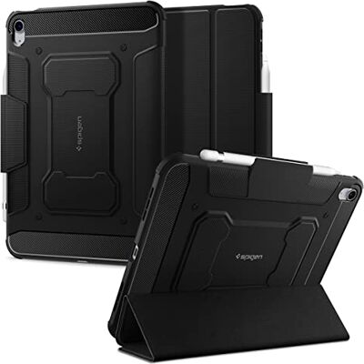 Spigen Cover Rugged Armor Pro per iPad 11/10 Generazione A16 10.9 polici Custodia robusta con porta Pencil per i modelli 2025/22, copertina pieghevole con funzione supporto e auto sleep/wake Nero Spigen Cover Rugged Armor Pro per iPad 11/10 Generazione A16 10.9 polici Custodia robusta con porta Pencil per i modelli 2025/22, copertina pieghevole con funzione supporto e auto sleep/wake Nero