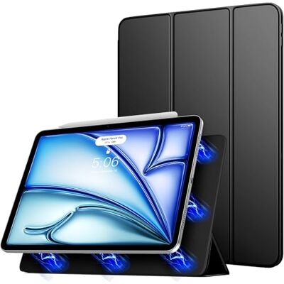 TiMOVO Cover per iPad Air 11 Pollici M4/M3/M2, Air 5a/4a Gen, Nero Folio Intelligente, Custodia Protettiva Sottile Trifold Magnetico, Funzione Auto Sveglia/Sonno TiMOVO Cover per iPad Air 11 Pollici M4/M3/M2, Air 5a/4a Gen, Nero Folio Intelligente, Custodia Protettiva Sottile Trifold Magnetico, Funzione Auto Sveglia/Sonno