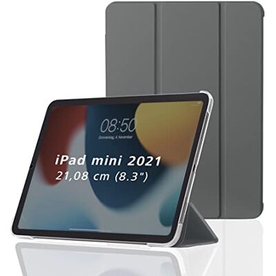 Hama Custodia per Apple iPad Mini 2021 (custodia flip per Apple Tablet Mini 6a generazione, custodia protettiva con funzione leggio, cover posteriore magnetica trasparente) grigia Hama Custodia per Apple iPad Mini 2021 (custodia flip per Apple Tablet Mini 6a generazione, custodia protettiva con funzione leggio, cover posteriore magnetica trasparente) grigia