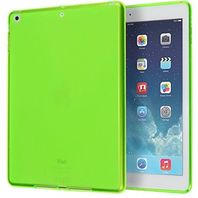 doupi PerfectFit TPU Custodia per iPad Air (1. Gen.) Mat Trasparente Cover, Verde doupi PerfectFit TPU Custodia per iPad Air (1. Gen.) Mat Trasparente Cover, Verde