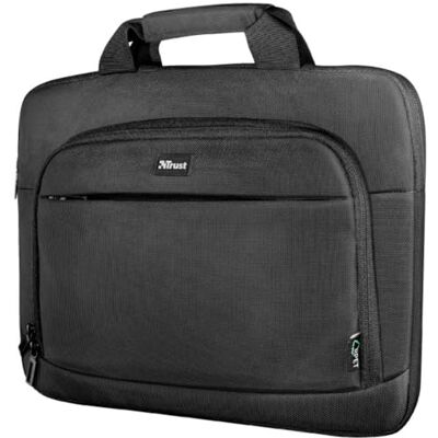 Trust Sydney Slim Eco Bag per Laptop Fino A 14 ", in Plastica Riciclata, Tasche per Accessori, Custodia Per il Trasporto Sostenibile per Viaggi, Affari, Ufficio, Scuola Nero Trust Sydney Slim Eco Bag per Laptop Fino A 14 ", in Plastica Riciclata, Tasche per Accessori, Custodia Per il Trasporto Sostenibile per Viaggi, Affari, Ufficio, Scuola Nero