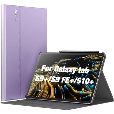 INFILAND Custodia per Samsung Galaxy Tab S10+ Plus/S9 FE+/S9+ Plus 12.4 pollici 2024/2023 Release, con portapenne, auto sonno/veglia, Lavanda INFILAND Custodia per Samsung Galaxy Tab S10+ Plus/S9 FE+/S9+ Plus 12.4 pollici 2024/2023 Release, con portapenne, auto sonno/veglia, Lavanda