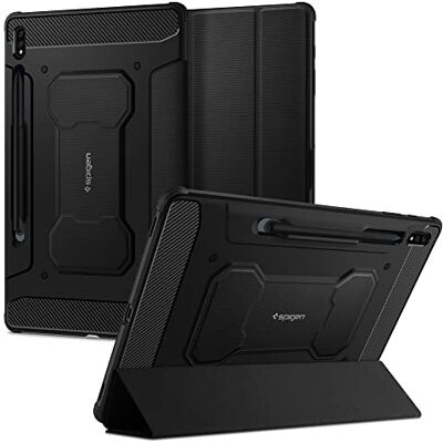 Spigen Cover Rugged Armor PRO Compatibile con Samsung Galaxy Tab S8 Plus (2022) e Compatibile con Samsung Galaxy Tab S7 Plus (2020) Nero Spigen Cover Rugged Armor PRO Compatibile con Samsung Galaxy Tab S8 Plus (2022) e Compatibile con Samsung Galaxy Tab S7 Plus (2020) Nero