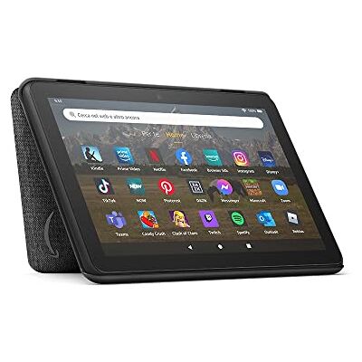 Amazon Custodia per tablet Fire HD 8 (compatibile solo con tablet di 12ª generazione, modello 2022) Nero Amazon Custodia per tablet Fire HD 8 (compatibile solo con tablet di 12ª generazione, modello 2022) Nero