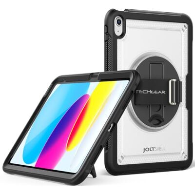 TECHGEAR JOLT-SHELL Custodia per Apple iPad 11a / 10a generazione 10,9" / iPad 11 2025, Resistente, Antiurto, Sottile con Supporto Rotante a 360 Gradi e Cinturino da Polso TECHGEAR JOLT-SHELL Custodia per Apple iPad 11a / 10a generazione 10,9" / iPad 11 2025, Resistente, Antiurto, Sottile con Supporto Rotante a 360 Gradi e Cinturino da Polso