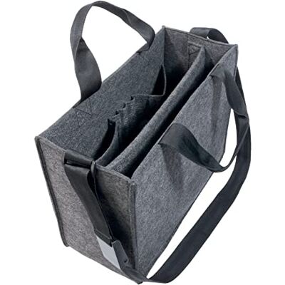 Sigel Borsa da Scrivania Condivisa Classic, Organizzatore in feltro sintetico, Borsa da Lavoro Mobile per laptop fino a 15,4", Borsa Leggera M (36 x 28 cm), Desk Sharing Bag, grigio scuro Sigel Borsa da Scrivania Condivisa Classic, Organizzatore in feltro sintetico, Borsa da Lavoro Mobile per laptop fino a 15,4", Borsa Leggera M (36 x 28 cm), Desk Sharing Bag, grigio scuro