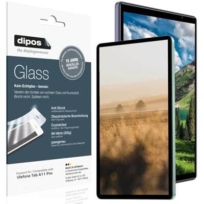 dipos 2x Pellicola Protettiva 9H trasparente per Ulefone Tab A11 Pro Non si rompe e non si scheggia, non è vero vetro, Anti-Shock, si adatta perfettamente, antigraffio, senza bolle, autoadesiva dipos 2x Pellicola Protettiva 9H trasparente per Ulefone Tab A11 Pro Non si rompe e non si scheggia, non è vero vetro, Anti-Shock, si adatta perfettamente, antigraffio, senza bolle, autoadesiva
