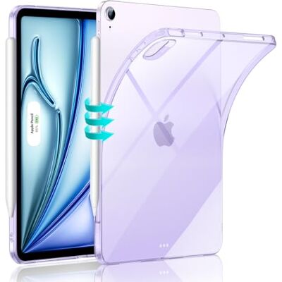 ESR Cover per iPad Air 11" M4/M3/M2, iPad Air 5a/4a Gen, Viola Trasparente Custodia Sottile e Leggera, Resistente all'ingiallimento, Retro Trasparente, Supporta Pencil Pro/USB-C,Serie Zero ESR Cover per iPad Air 11" M4/M3/M2, iPad Air 5a/4a Gen, Viola Trasparente Custodia Sottile e Leggera, Resistente all'ingiallimento, Retro Trasparente, Supporta Pencil Pro/USB-C,Serie Zero